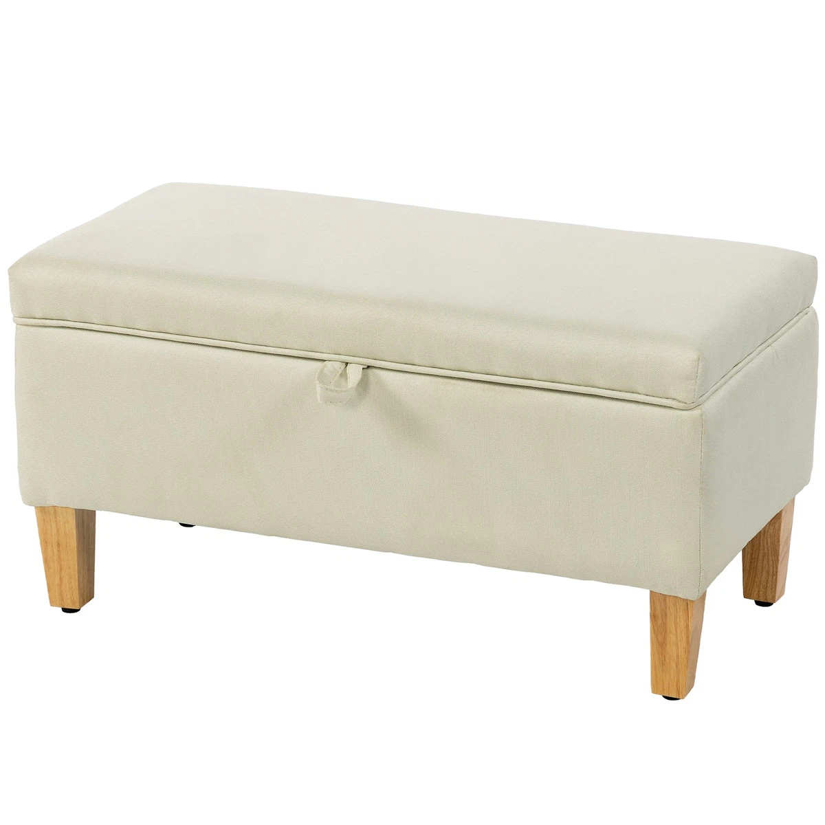 HOMCOM Linen Storage Ottoman for Storage Box, Bed End, Shoe Bench, Seating