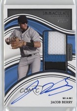 2023 Panini Immaculate Prospect Jersey Number 79/82 Jacob Berry Patch Auto 8kp