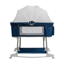 Newborn Portable Bassinet on Wheels for Baby 3 in 1 Bedside Sleeper Rocking C...