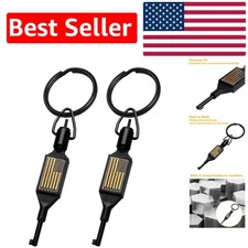 Flat Swivel Handcuff Key - Universal Cuff Key with Detachable Keyring (2 Pack)