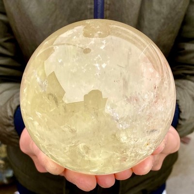 3.35LB Natural Yellow crystal ball Quartz Citrine sphere Mineral healing
