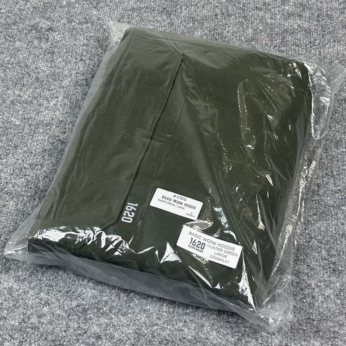 1620 Basic Arbeit Hoodie Herren L jägergrün schwer Arbeitskleidung Sweatshirt USA