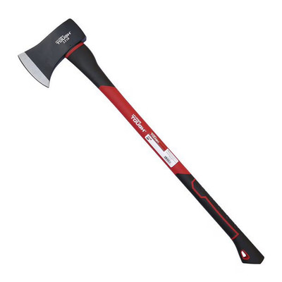 Single Bit Axe 3.5lb Steel Head Fiberglass Handle Wood Splitting Camping Outdoor