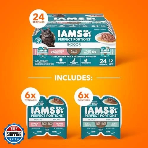 IAMS Perfect Portions Indoor Adult Wet Cat Food Cuts in Gravy Variety Pack, S - Image 2 of 4