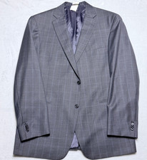 MINT Hart Schaffner Marx Gold Trumpeter Mens Sports Coat 46 Gray Blue Windowpane