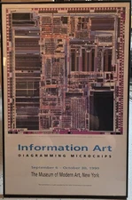 Museum Of Modern Art Microchip MOMA Computer POSTER 1990 Exhibition Intel 1985