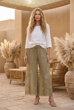 Johnny Was Green Rachel Wide Leg Pant C65725-6S