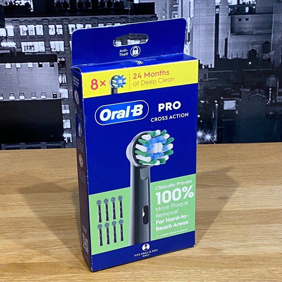 Oral-B Pro Cross Action Replacement Toothbrush Heads Black Pack of 8 Original