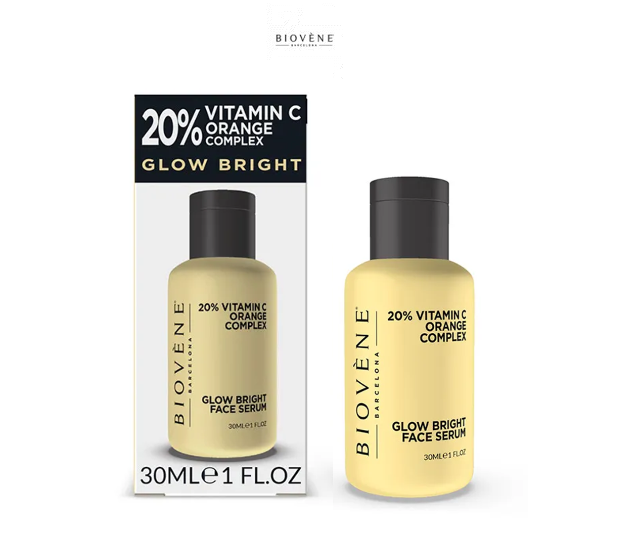 Biovene 20% Vitamin C Orange 30Ml Glow Bright Serum Iluminador Vitamin C