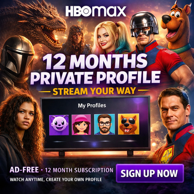 #ad HBO MAX 12 Month Premium No Ads 4K UHD $42.00