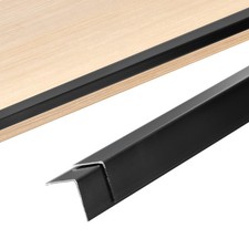 3Pcs Wall Corner Protector, 90cm Lx2cm W Aluminum Alloy Corner Guards, Black