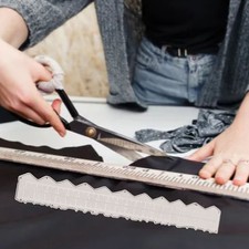 Paper Tearing Ruler Carbon Steel Irregular Edge Ruler Measuring Embossing