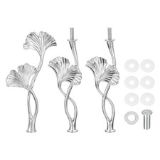 1 Set 3-Tier Cupcake Stand Hardware Fittings for Cake Stand Blossom Silver