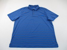 Tommy Bahama Island Zone Polo Shirt Men's Size XL Blue Lightweight Golf Striped