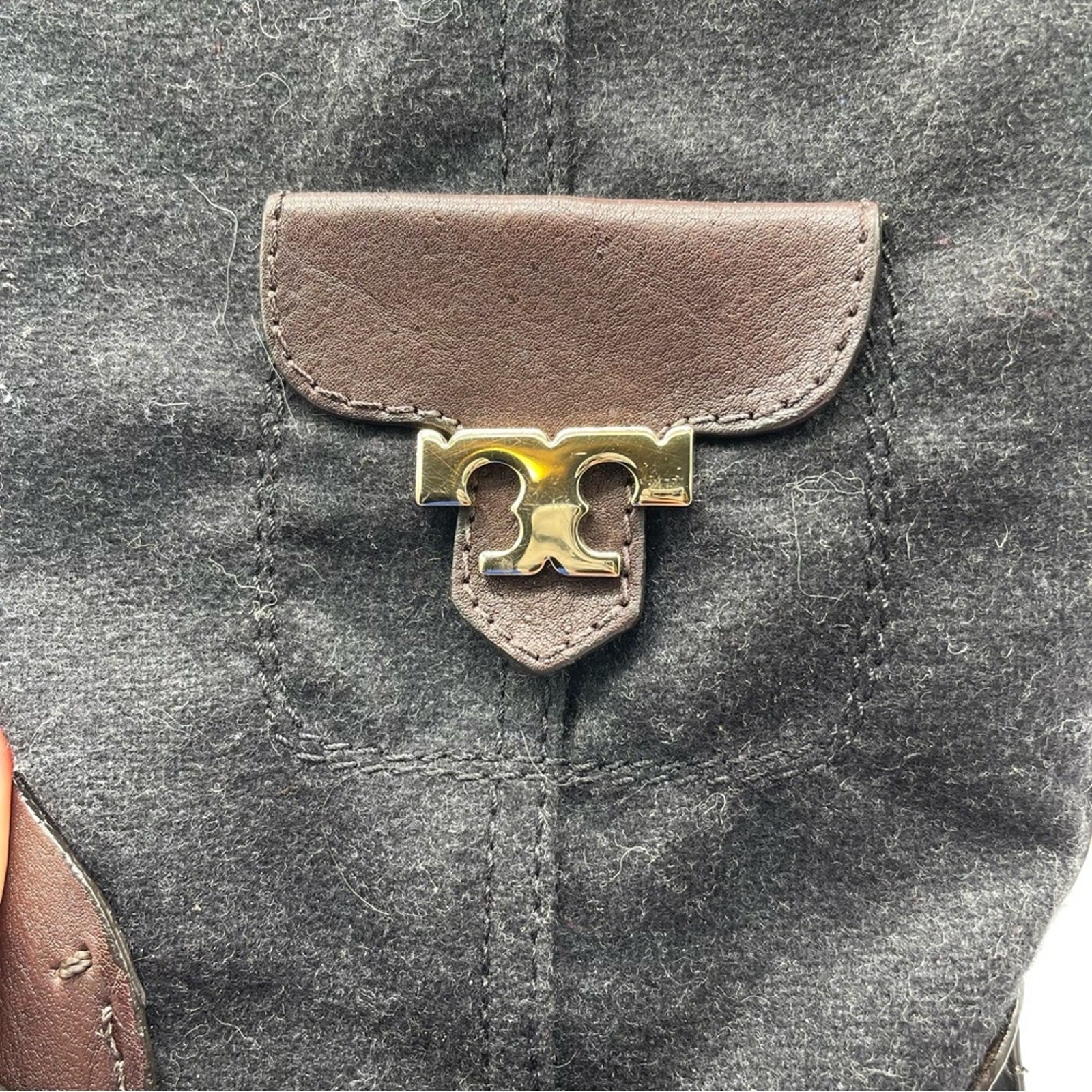 Tory Burch, Leather and Wool Travel Boots, Size 8M. Leather Sole. Excellent cond thumbnail 5