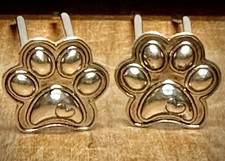 2 spinki do włosów Chloe + Isabel, srebrna łapa dla psa z sercem