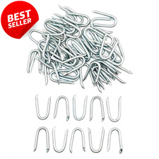0.98 Inch Fence Staples 210PCS Galvanized Steel U-Shaped Nails US