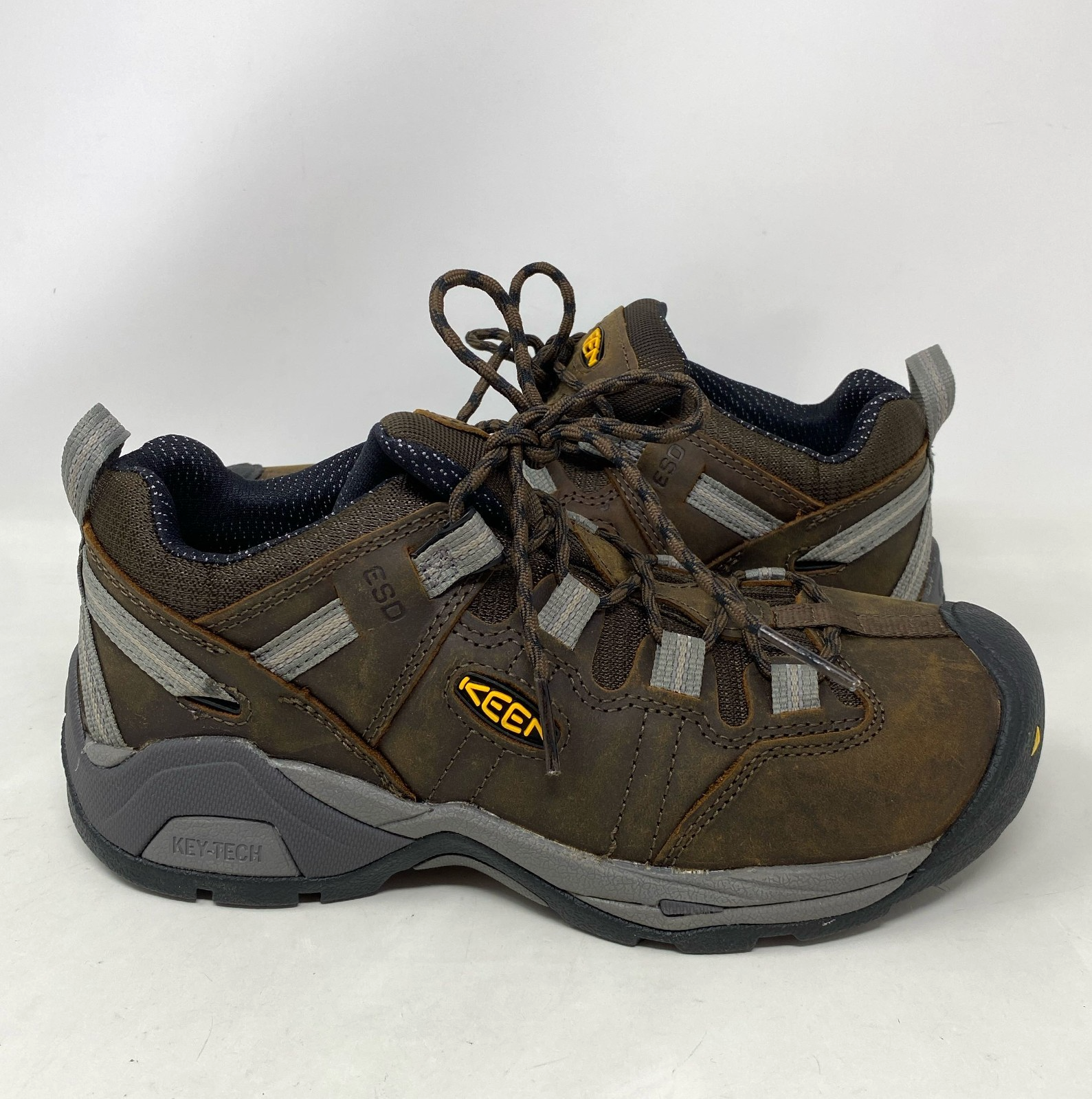 KEEN Utility Detroit XT ESD Steel Toe Work Shoe Brown/Gargoyle Men’s 7.5 Wide EE