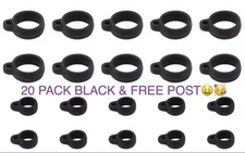 SILICONE RUBBER POLE RIG HOOK UPS 20 PER PACK.