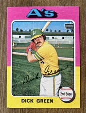 1975 Topps Mini Dick  Green Oakland Athletics #91 NM or better