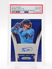 BOBBY WITT JR. 2025 PANINI PRIZM THROWBACK SIGNATURES BLUE AUTO /49 PSA 10 Q3414