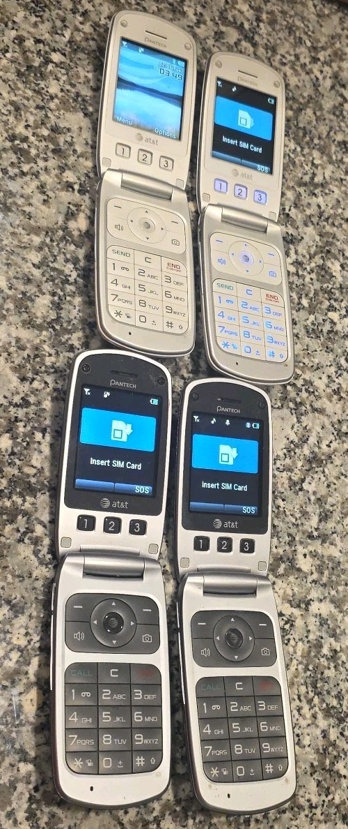 Pantech Breeze, C520, AT&T, Flip Phone, 3G, 2G, GSM, Each So