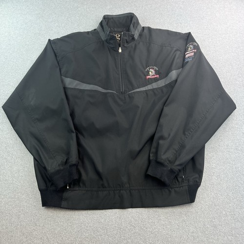 Vintage US Open Jacket Mens XL Black Shinnecock Hills 2004 Windbreaker Golf