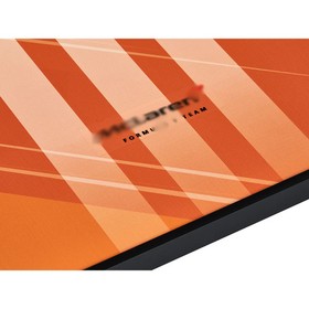 Acrylic Top-Speed Wall Mount Display for LEGO&reg; Technic&trade; McLaren/Porsche Orange