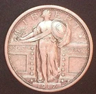 1917-D Type-1 Standing Liberty Quarter XF Condition