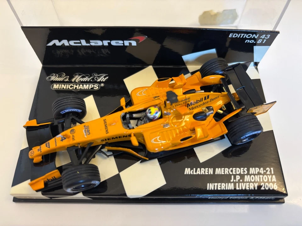 Minichamps 1/43 McLaren MP 4-21 "Interim Livery 2006" Juan Pablo Montoya - Image 2 of 2