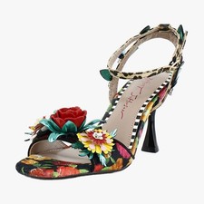 Betsey Johnson Leyton Womens Heels Black Rose Multi
