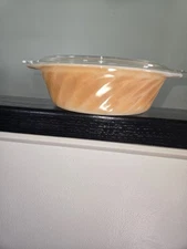 Vintage Mirror Glaze Pyrex.  Champagne Style.  Flat Lid.