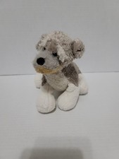 Ganz terrier dog plush gray and white 9 "