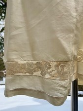 Antique 1910s  1920s Pure Silk Bloomers with Filet Lace Inset Edwardian Lingerie