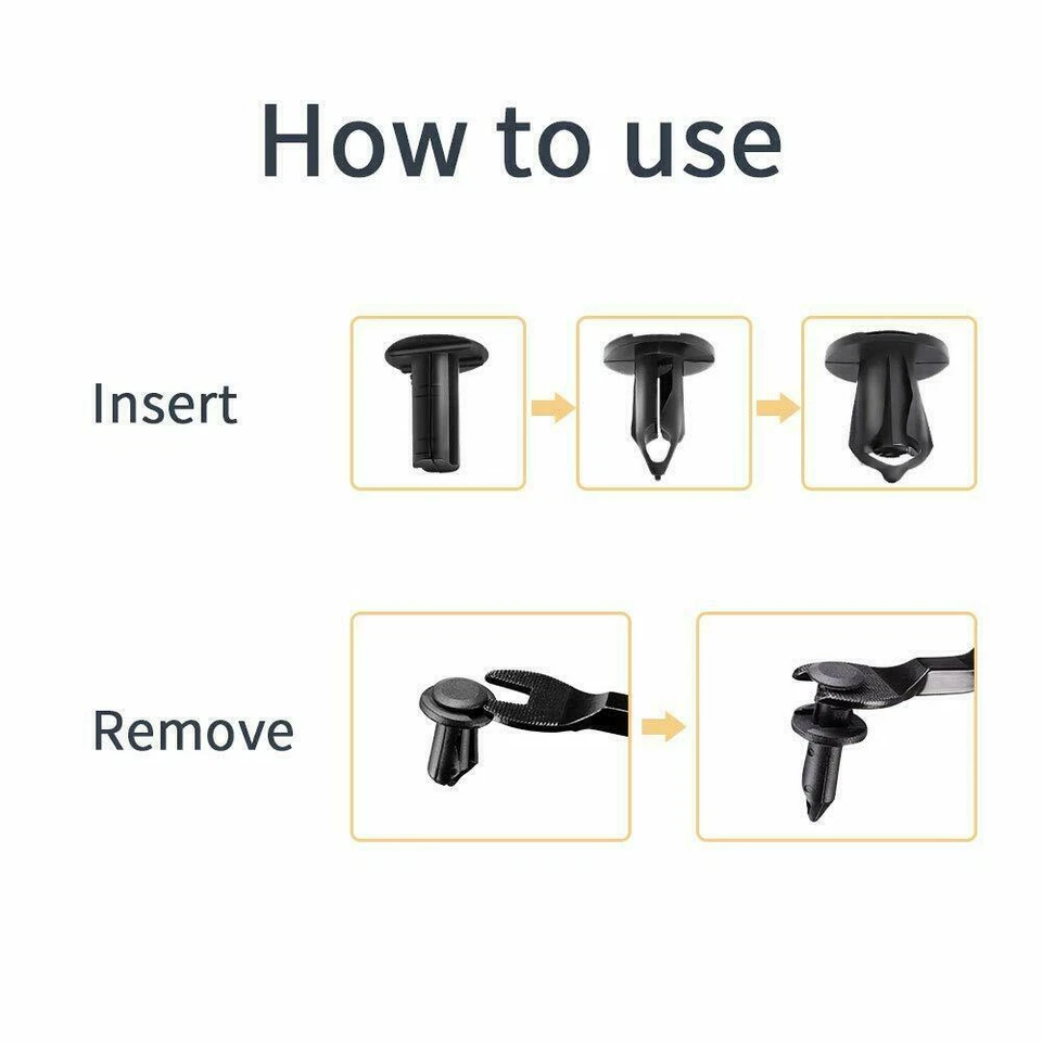 Pin de empuje de remaches de carrocería de 8 mm para ATV HONDA TRX300EX 450R Rancher 100x 8 mm Foto 4 de 4