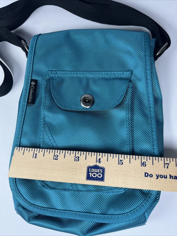 Columbia Teal/Aqua Bolso Mensajero Sobre el Hombro Bandolera Bolso de Viaje, Cartera Foto 3 de 4