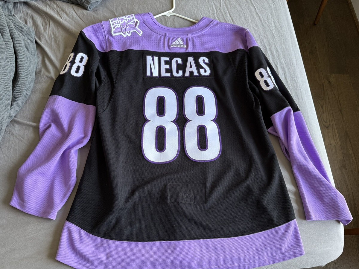 Carolina Hurricanes Hockey Fights Cancer Martin Necas Adidas Pro