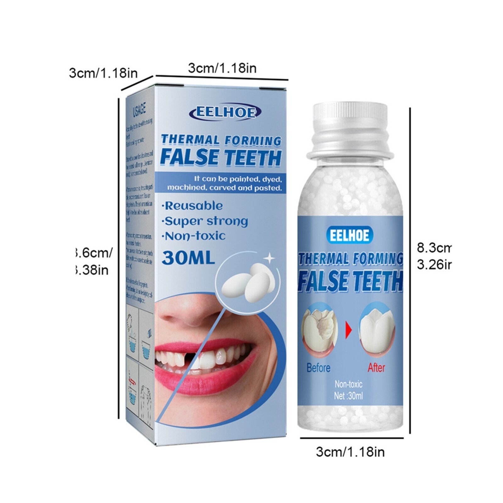 Temporary Dental Repair Kit Fix Broken False Teeth Fill Gap Tooth