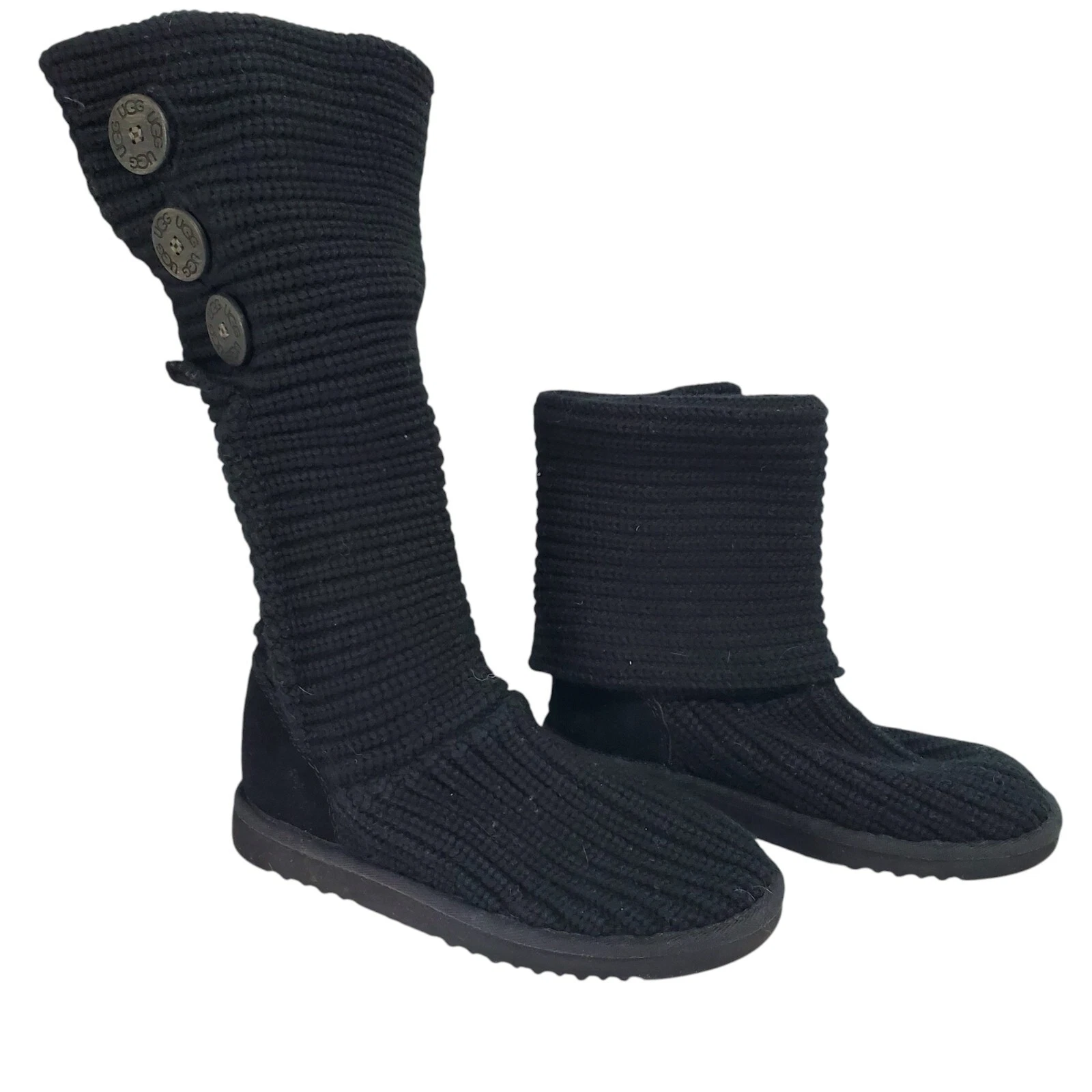 Stivali UGG Australia donna 6 classici maglione maglia cardy alto neve 5819 nero