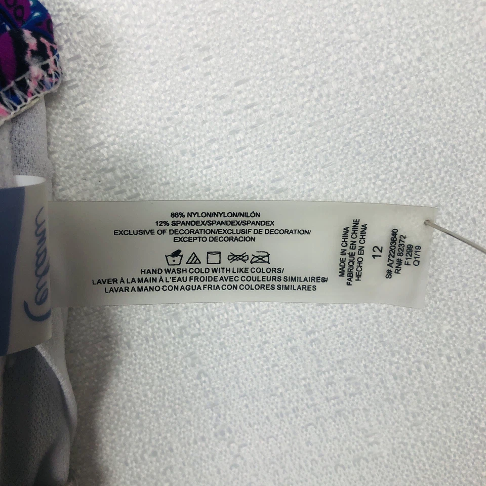 Traje de baño Leilani púrpura geométrico Tankini Halter Top SOLO para mujer 12 lazos de cerradura Foto 4 de 4