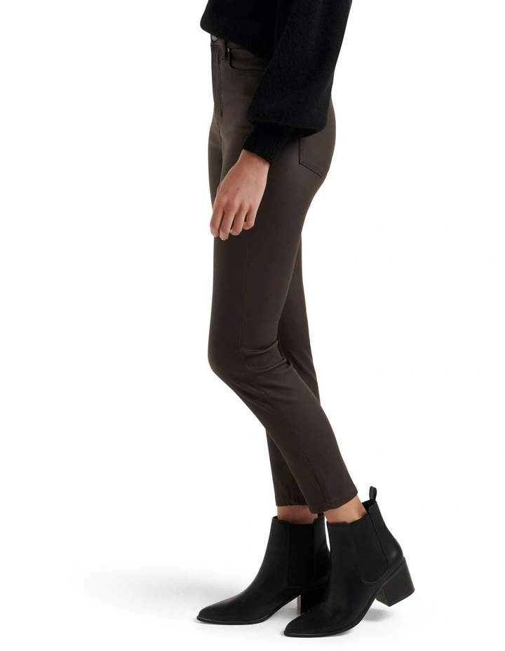Forever New Bella Cropped High-Rise Sculpting Jeans in Chocolate