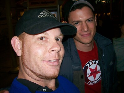 Prison Break matted signed index card with photo 16x20 #1 Wenworth