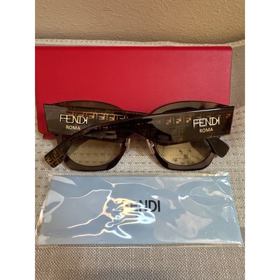 Fendi FF 0458G Monogram Sunglasses in Gradient Brown with 