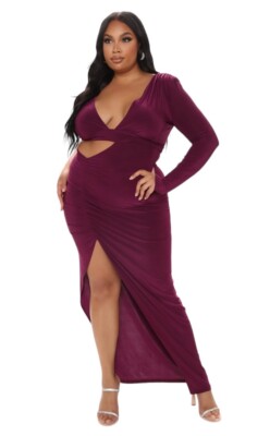fashion nova plus maxi dresses Plus Size Long Sleeve Dresses for Women