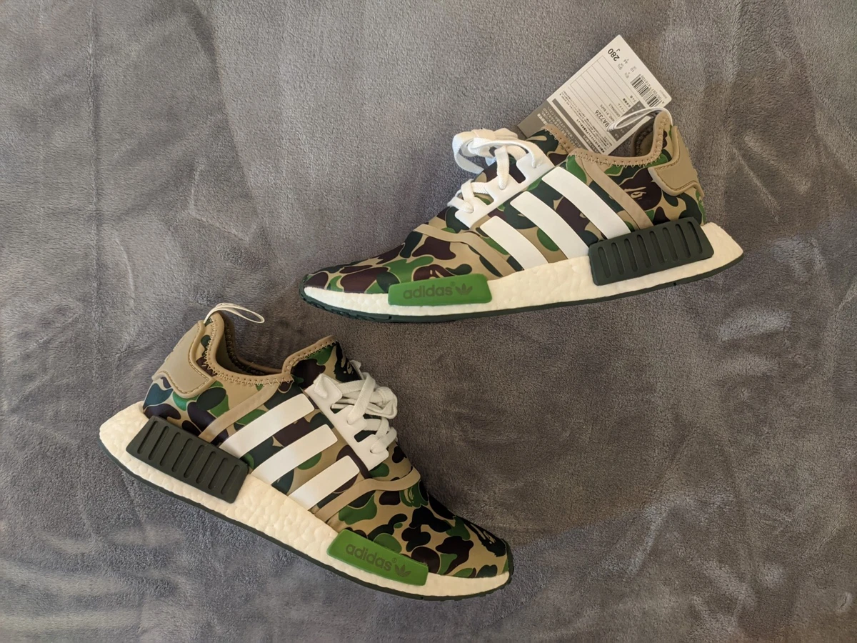 Adidas NMD R1 x A Bathing Ape Olive Camo 2016 BA7326 UK9.5 EU44 Boost | eBay