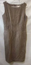 Banana Republic Wool & Angora Blend Winter Jumpsuit Dress Brown Midi Dress Sz M