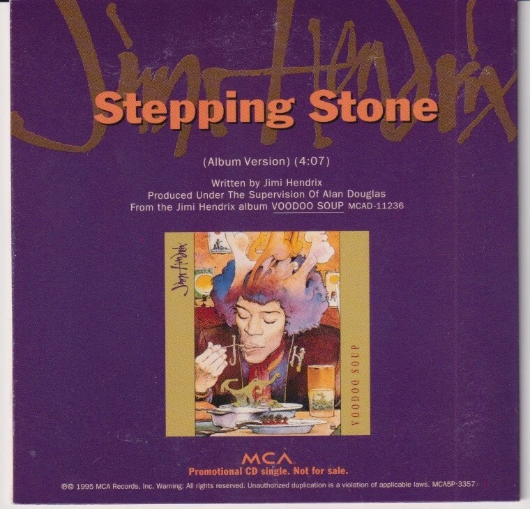 Jimi Hendrix – Stepping Stone - Import 1 Track Promo Single CD 1995 MCA Records - Bild 2 von 3
