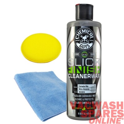 CHEMICAL GUYS GLATT FINISH REINIGER WACHS - CARNAUBA SCHUTZ - ENTFERNT LICHTWIRBEL
