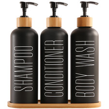 Shampoo and Conditioner Dispenser, Contains Shampoo Conditioner Body Wash Dispen
