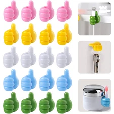 20pcs Thumb Wall Key Hook for Hanging Self Adhesive Cable Organizer Clip Holder